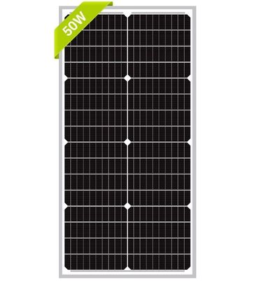 RV・キャンピング・SUVの持続的なバッテリー充電のための50W 12V単結晶太陽光パネル