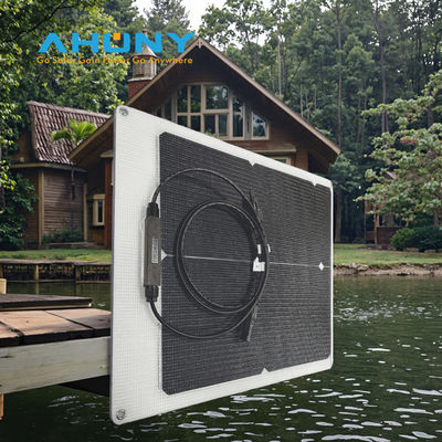 良い価格 50W 22V ETFE 黒色 柔軟ソーラーパネル 薄型軽量 半柔軟性 モノ結晶型 PERCソーラーセル 海洋,RV,ボート,キャンプ,テント,バッテリー充電用 オンライン