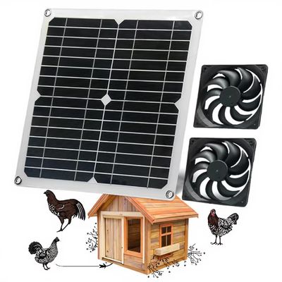 工場ホット販売高効率12Wソーラーパネル 太陽光発電ファン 鶏舎、犬小屋、屋外小屋温室用